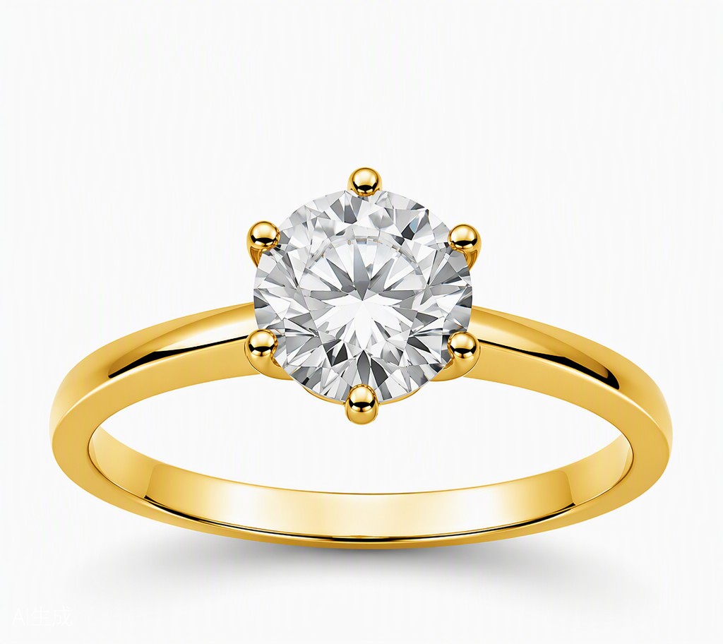 Six-Prong Round Lab Grown Diamond Solitaire Engagement Ring