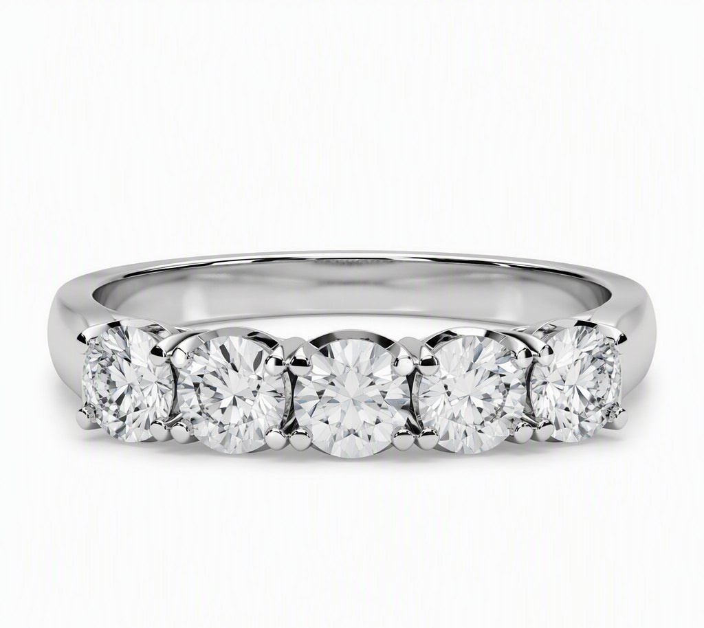 Five-Stone Lab Grown Diamond Anniversary Band